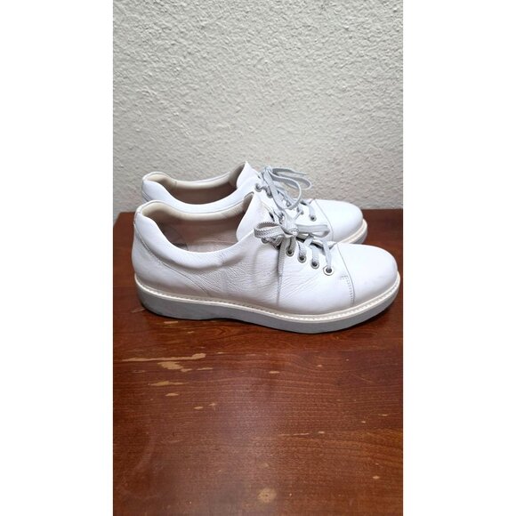 Samuel Hubbard Women's White Leather Lace-Up Shoes Size 8.5 - Picture 3 of 8